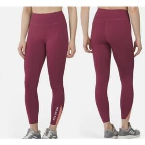 Peloton Women's Burgundy Mission Hi-Rise 7/8 Leggings - Size Large